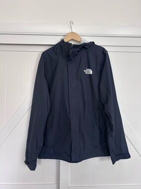 The North Face Men's Navy Hooded Raincoat